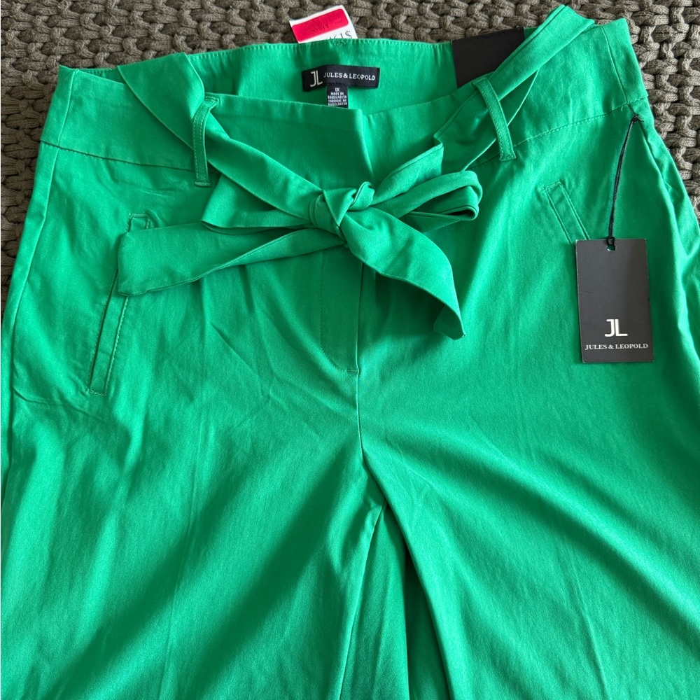 Green Tapered Dress Pants